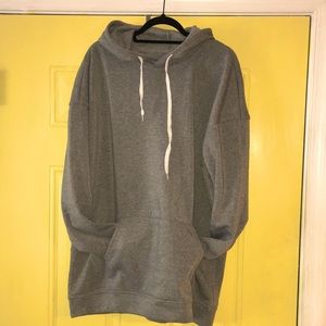 Unisex grey hoodie white string’s XL only $10